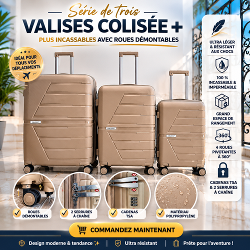 Set Valises Colisée + Série de 3 Ultra Résistantes